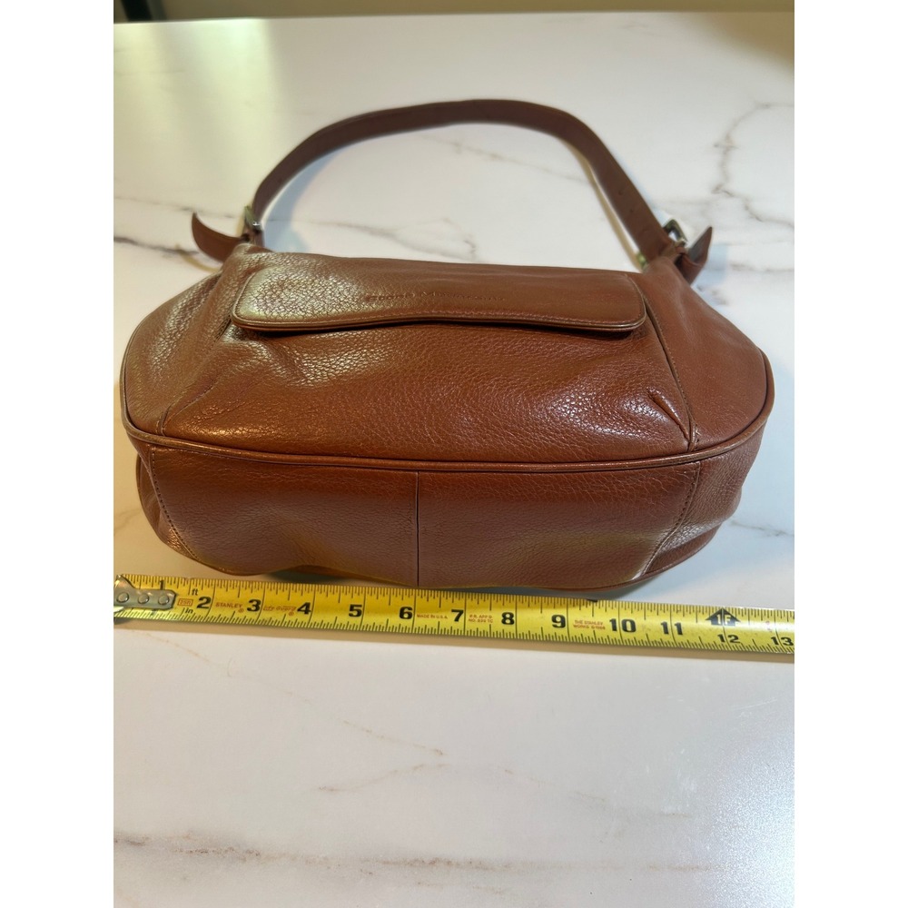 Stone Mountain Pebbled Leather HoboBag Cognac Brown Shoulder Purse Vintage Style - Picture 6 of 8